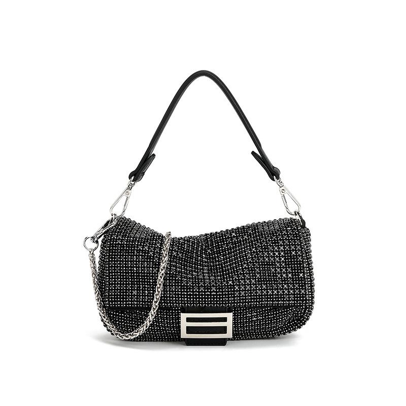 4G | Womens Small 4G Bag In Satin With 4G Studs, Strass And Chain 4G 4G