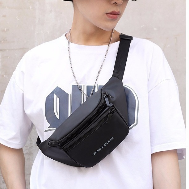 Crossbody Bags | Mens Essential U Bumbag In Nylon Bags BLACK