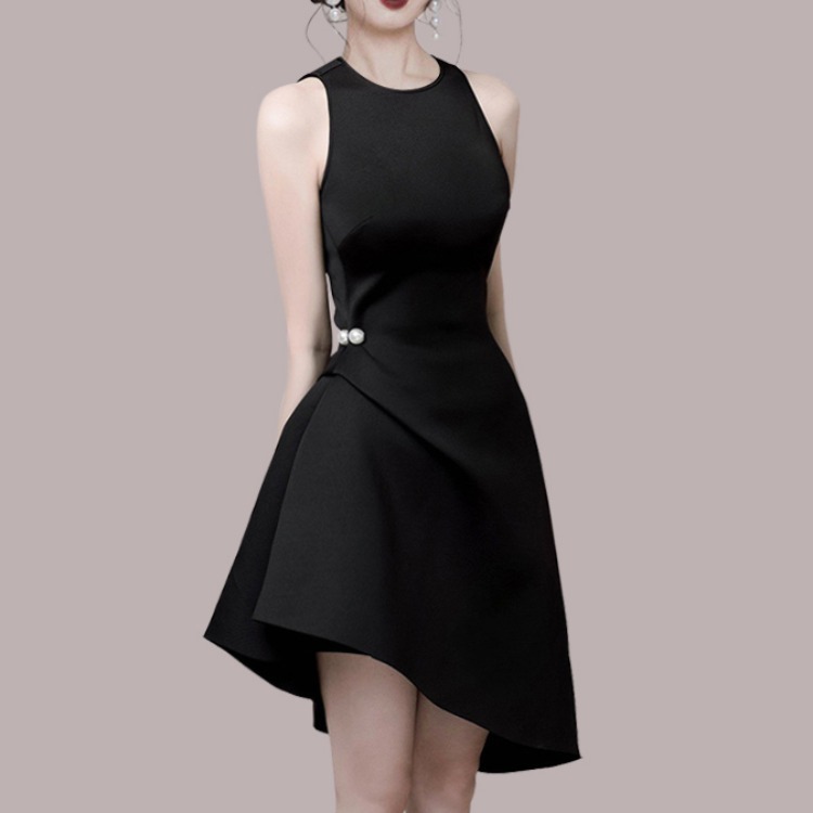 Dresses | Womens Dress In Crepe Satin With 4G Liquid Detail Clothing BLACK