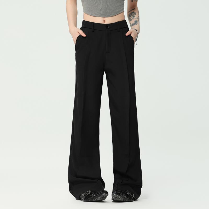 Pants & Shorts | Womens Tailored Pants In Wool With Lurex Stripes Clothing BLACK