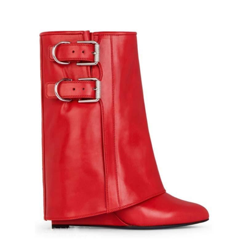 Shark Lock | Womens Shark Lock Buckles Ankle Boots In Leather Boots & Booties Boots & Booties