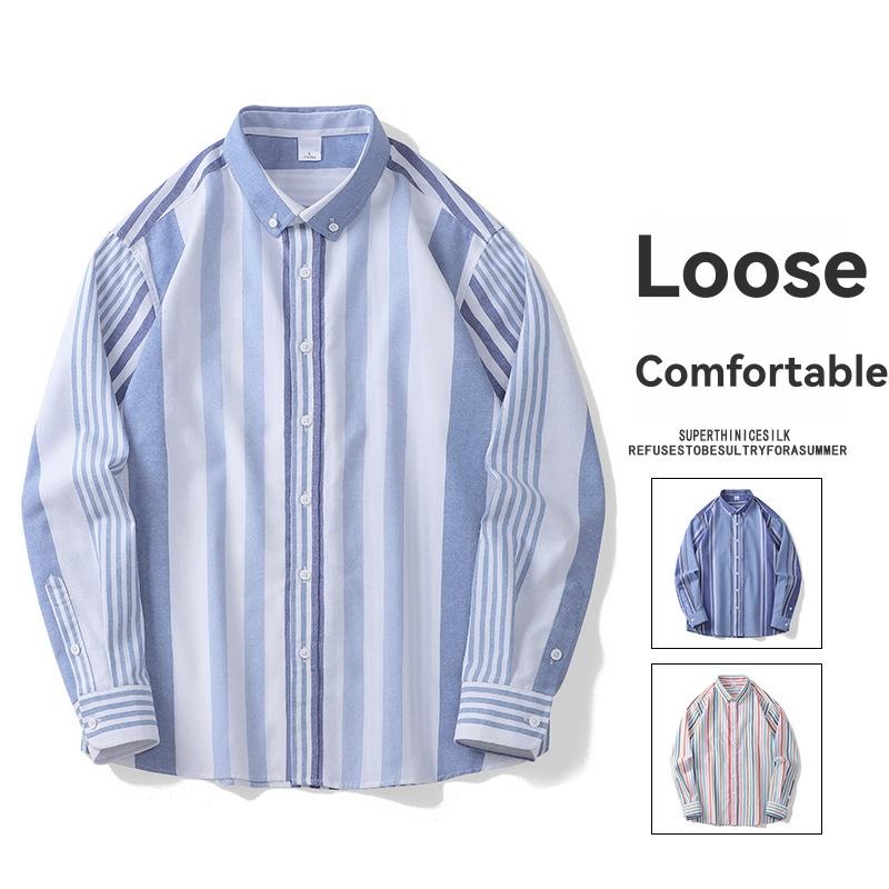 Shirts | Mens Shirt In Linen With 4G Stripes Clothing BLUE/OFF WHITE