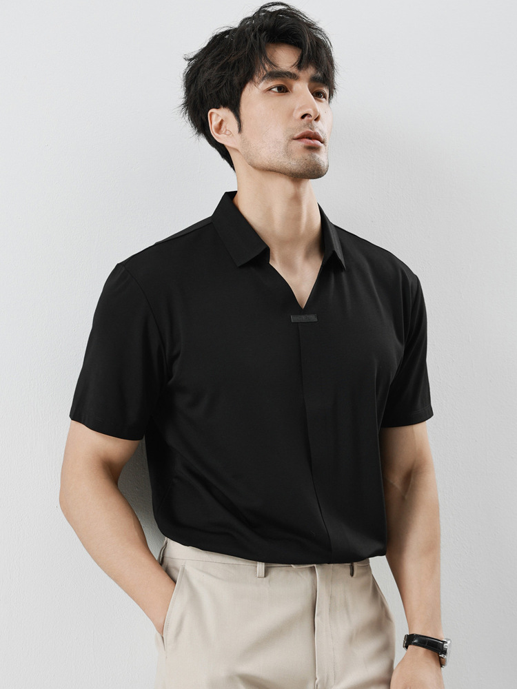 Shirts | Mens Shirt In Poplin Clothing BLACK