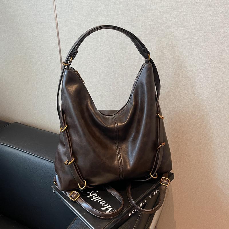 Shoulder Bags | Womens Large Voyou Bag In Leather Bags BLACK