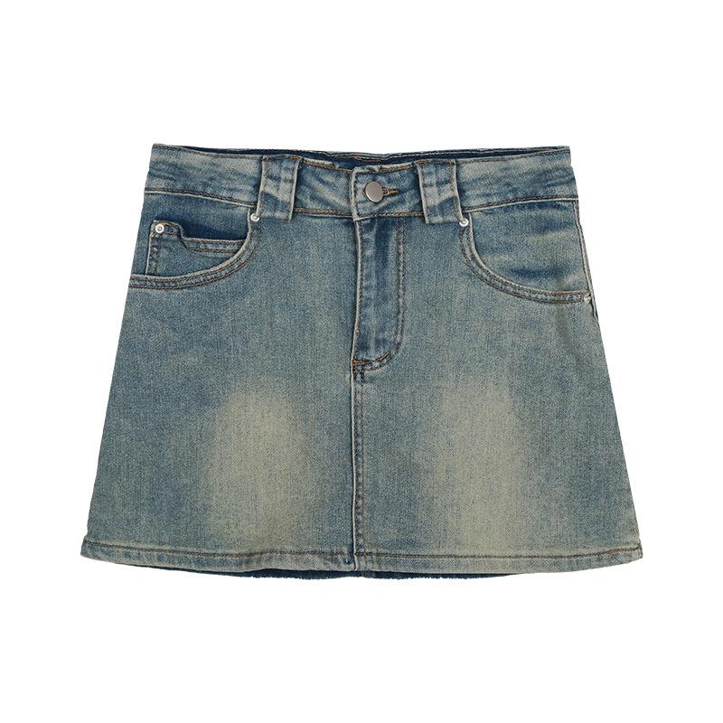 Skirts | Womens Mini Skirt In Denim With Chain Details Clothing MEDIUM BLUE