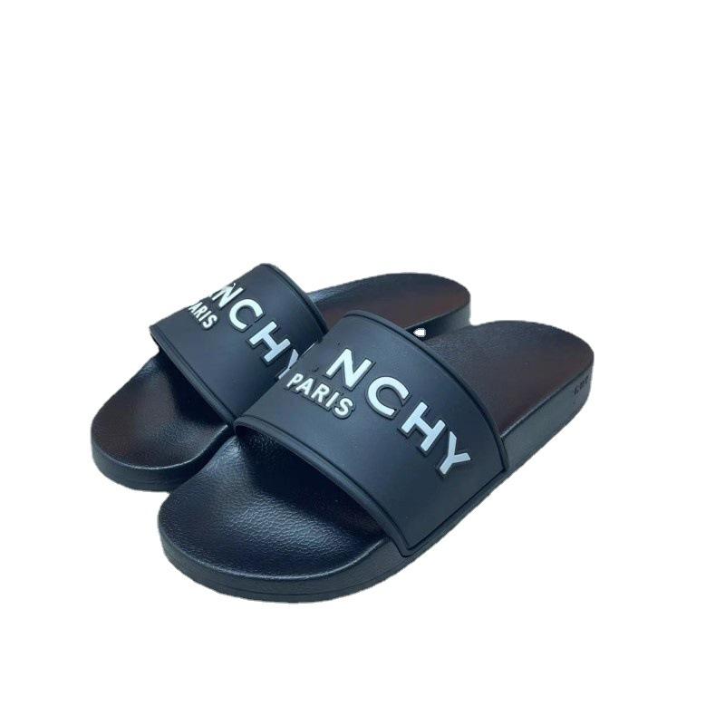 Slides & Sandals | Mens Slide Flat Sandals In Rubber Mens BLACK