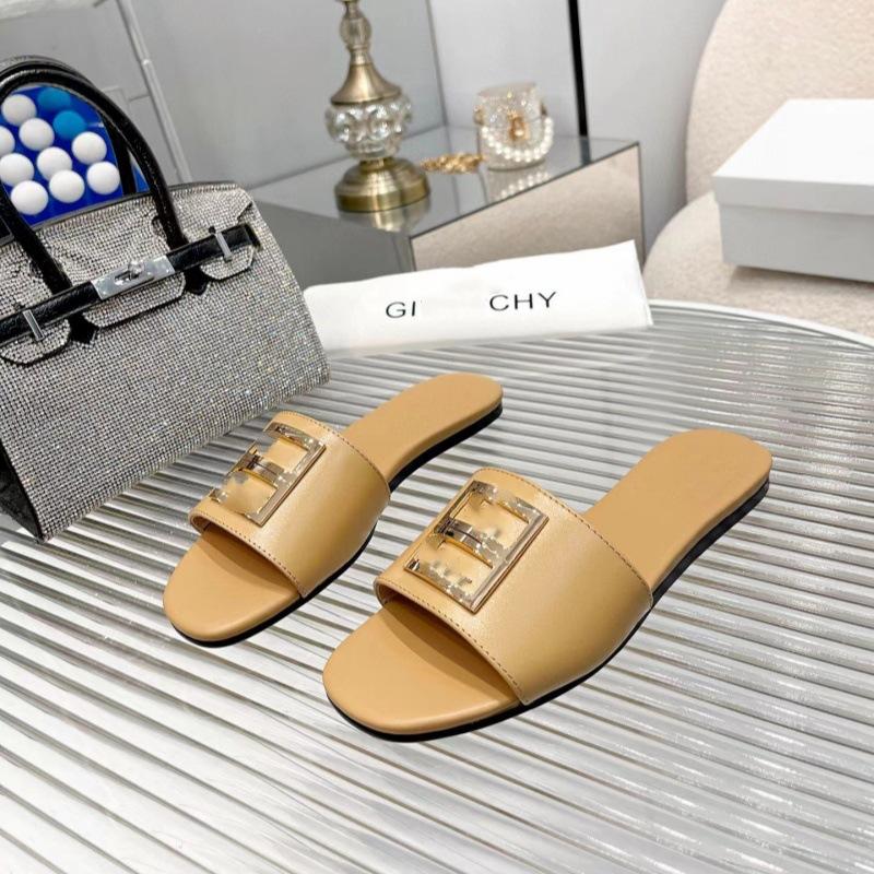 Slides & Sandals | Womens 4G Mules In Laminated Leather Shoes DUSTY GOLDEN