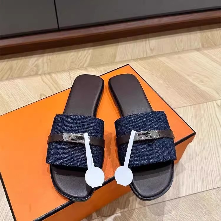 Slides & Sandals | Womens 4G Mules In Washed Denim Shoes MEDIUM BLUE