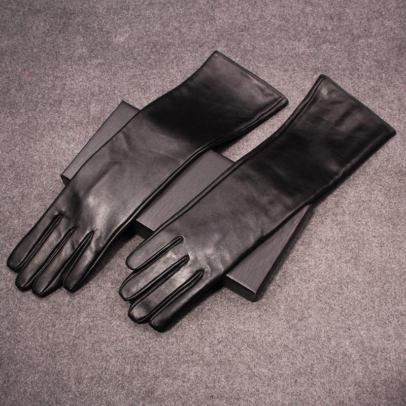 Straps & Other Accessories | Womens Voyou Long Zipped Gloves In Leather Accessories BLACK