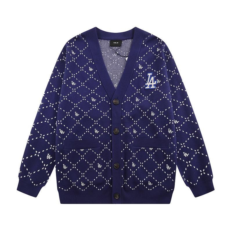 Sweaters | Mens Cardigan In Monogram 72 Jacquard Clothing DARK BLUE