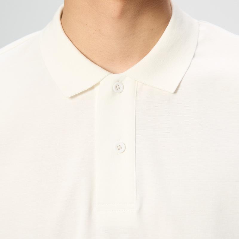 T-Shirts | Mens Polo In Cotton And Silk With 4G Detail Clothing IVORY