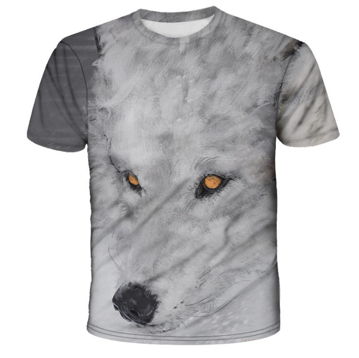 T-Shirts | Mens Printed Cat T-Shirt In Cotton Clothing Mens