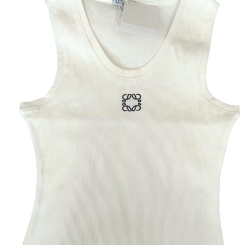 T-Shirts | Womens Slim Fit Tank Top In Cotton With 4G Detail Clothing T-Shirts