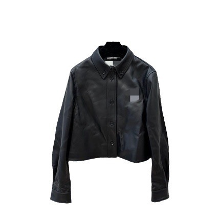 Tops & Shirts | Womens Cropped Shirt In Leather With 4G Detail Clothing BLACK