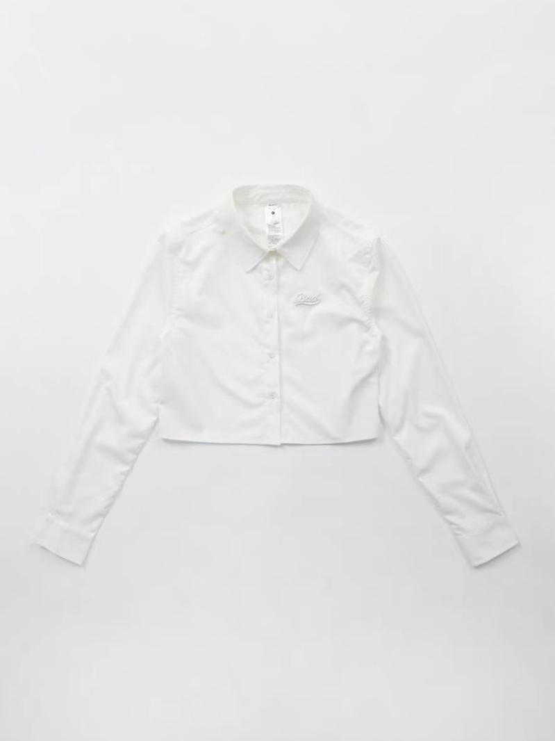 Tops & Shirts | Womens Cropped Shirt In Poplin Clothing WHITE