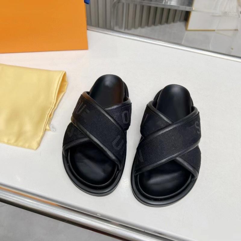 Slides & Sandals | Mens G Plage Flat Sandals With Crossed Straps In Leather Mens BLACK